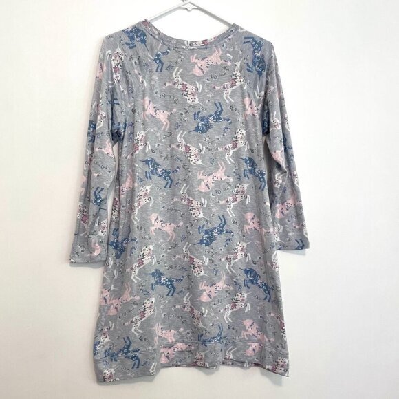 JACLYN INTIMATES Whisperluxe Gray Pink Unicorn 3/4 Sleeve Nightgown Pajamas PJs - Picture 10 of 12